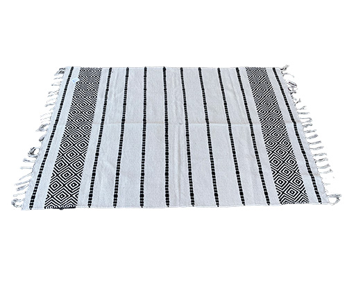 Alfombras De Algodón 170x240 Negro-Natural