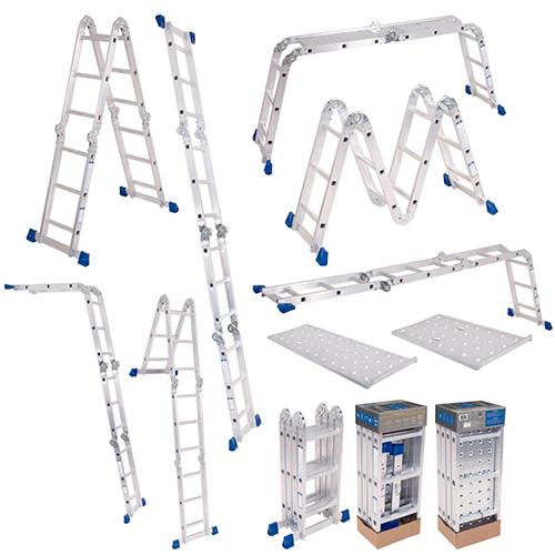 Escalera Multifunción Con Plataforma 4x3 Mor