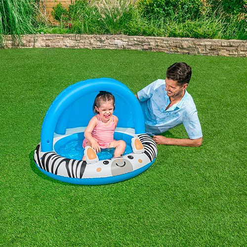 Piscina Infantil Safari Sun Con Techo +2 Bestway