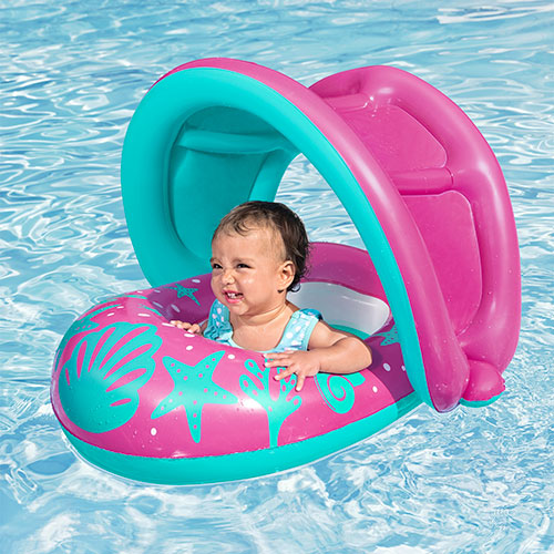 Bote Flotador Con Techo Bebé 1 a 2 Años Bestway