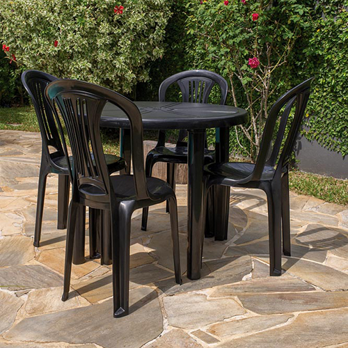 Silla Sin Posabrazos Bistró Mor Negro