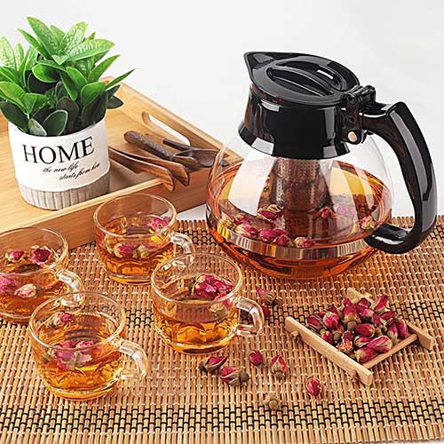 Tetera De Vidrio Con Infusor 1.8 Litros