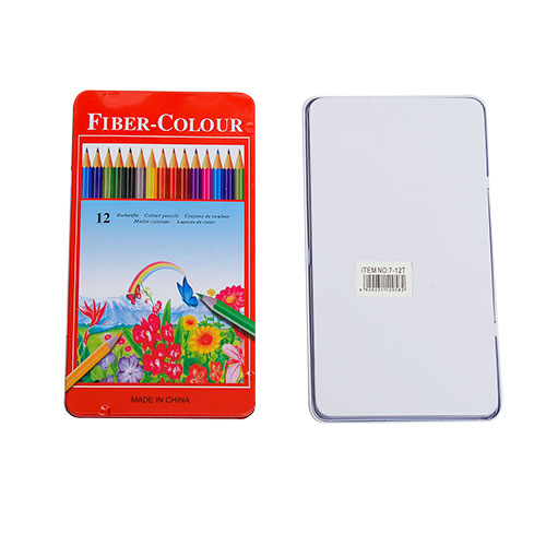 Lápices De Colores 12 Unidades Caja Metálica