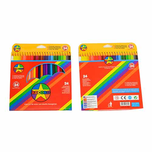 Lápices De Colores 24 Unidades Caja Cartón