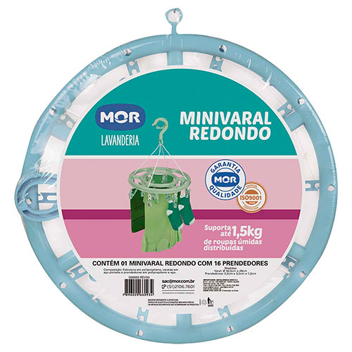 Mini Tendedero Redondo Mor 6093 16 Palillos