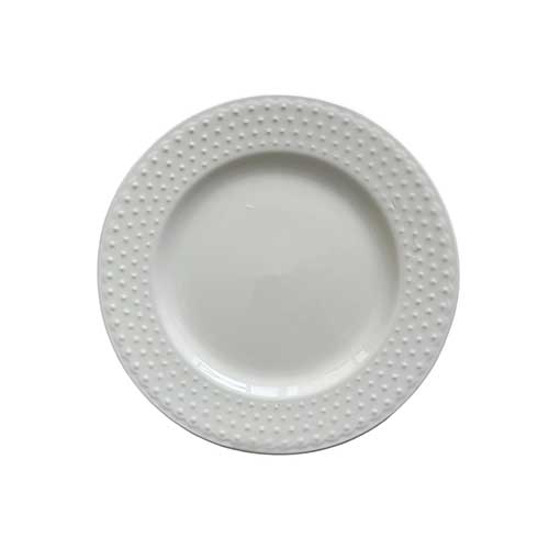 Plato Postre De Cerámica 20cm Puntos YDD-8