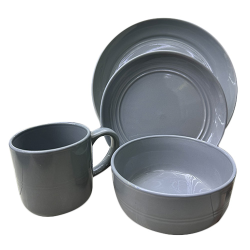 Juego De Vajilla 16 Piezas Gris