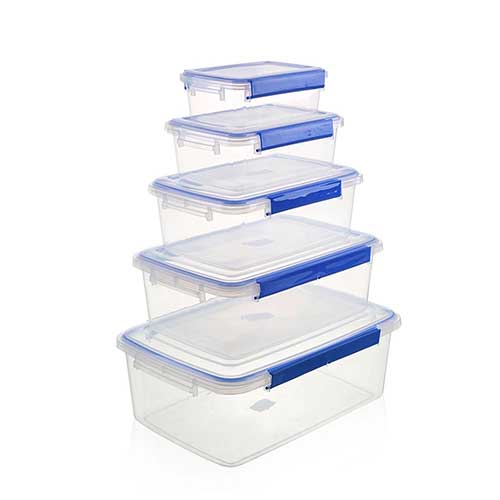 Set De 5 Cajas Organizadoras Plástico Herméticas