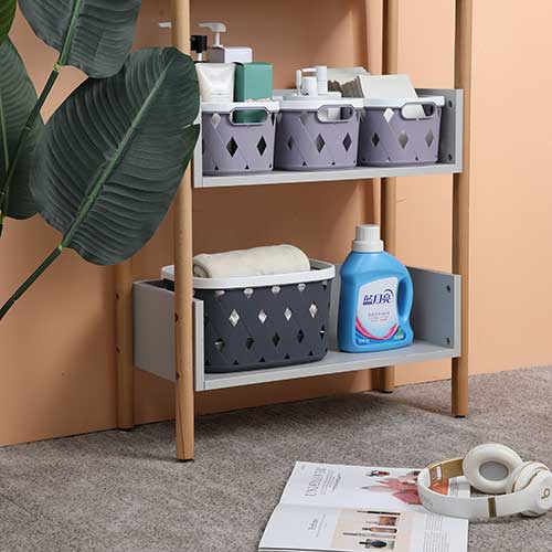 Canasto Organizador Calado Rombos 24.5x16.8x12.3cm