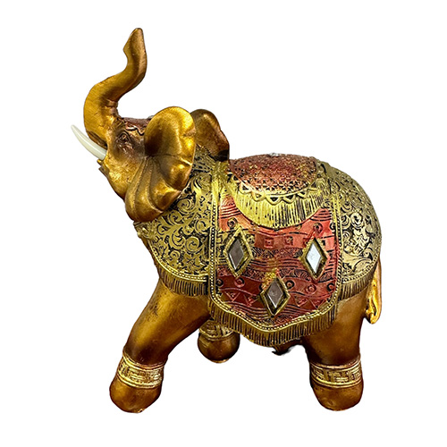 Adorno Elefante Poliresina Cobre Rojizo