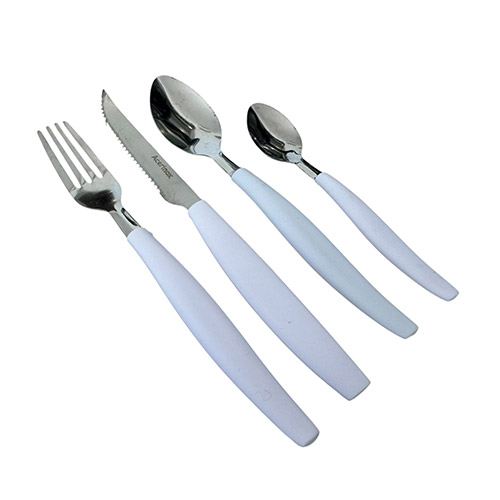 Juego De Cubiertos Acerinox 24 Piezas Tubo Blanco