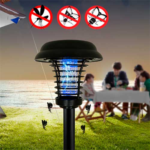 Farol De Jardín Pincho Solar Mata Insectos