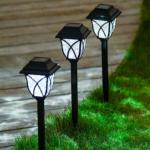 Farol De Jardín Pincho Solar Led Decorativo Set x6