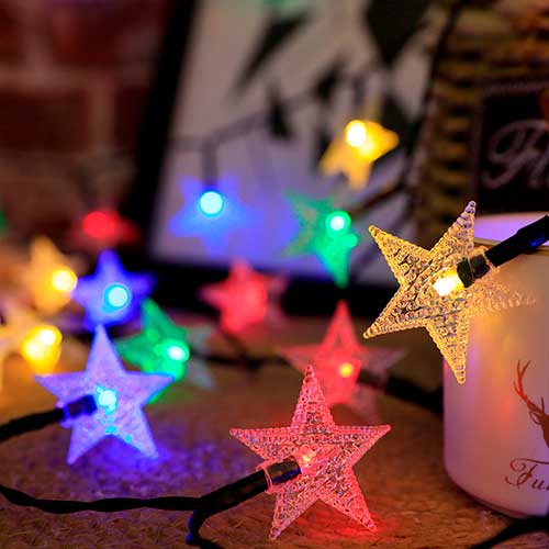 Guirnalda De Luces Con Estrellas 5mt