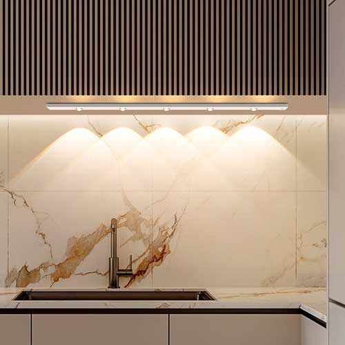 Barra Con Sensor Luminosa Led Recargable 5 Luces