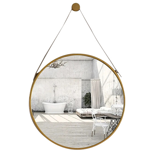 Espejos 60cm Redondo Marco Aluminio y Tira 60cm