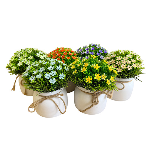 Planta Artificial Florcitas En Maceta