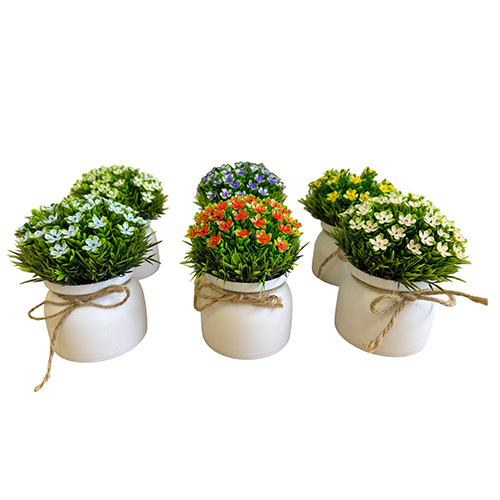 Planta Artificial Florcitas En Maceta
