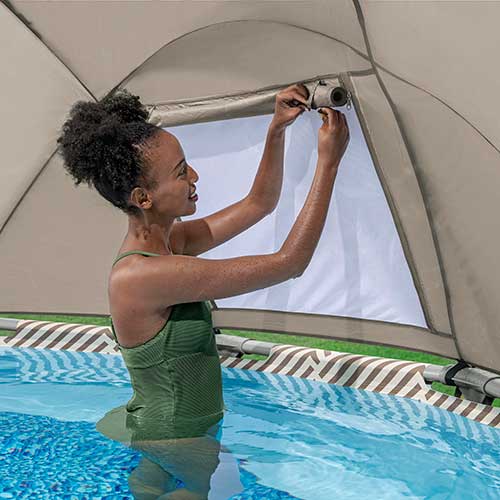 Piscina Estructural 11.133Lt Bestway Con Toldo