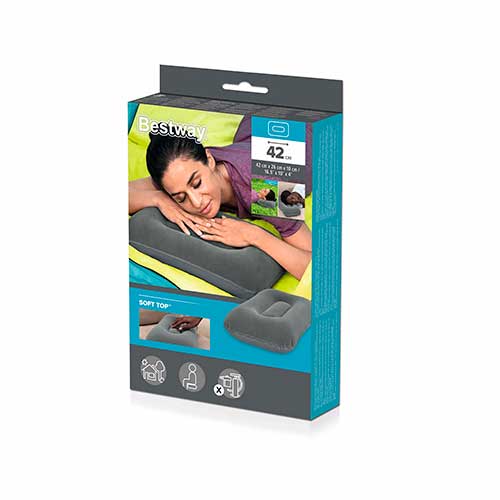 Almohada Inflable Aterciopelada Bestway 67121