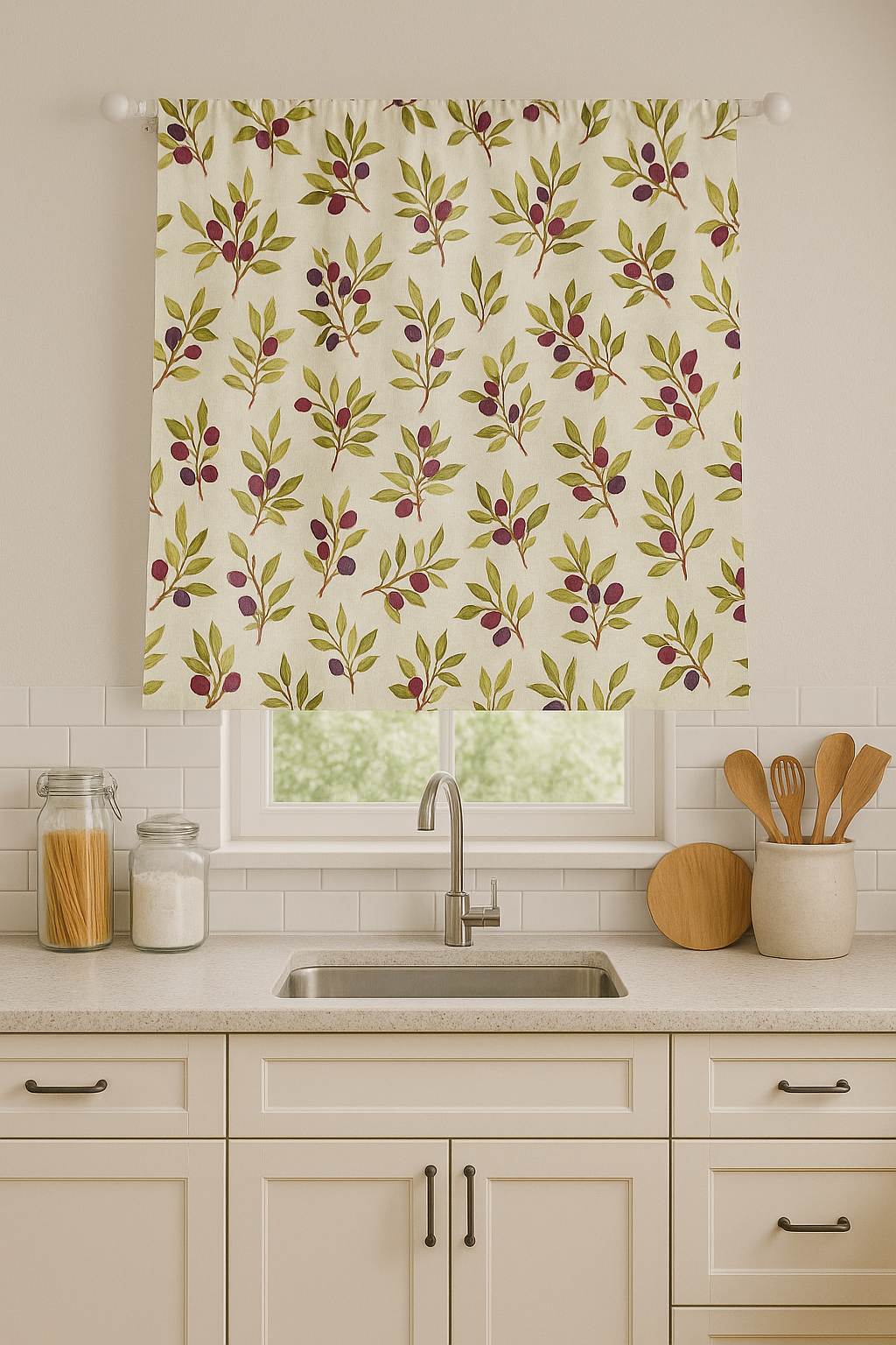 Loneta Estampada Oliveira Ancho 2.80