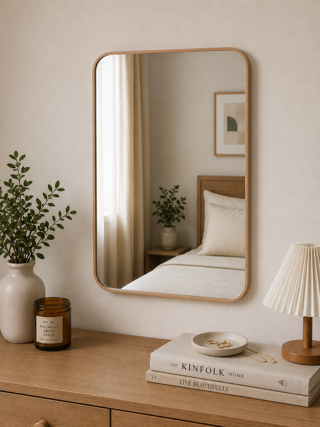 Espejo Rectangular 40x60 Marco Madera