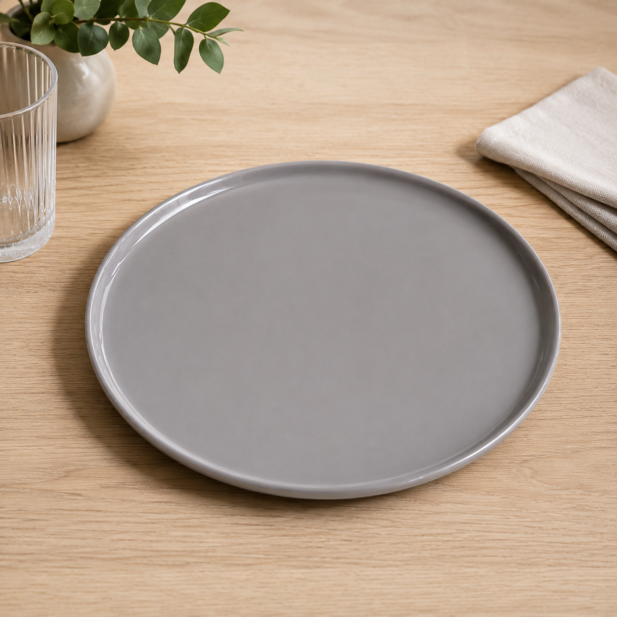 Plato Llano 26.5cm Cerámica Moka