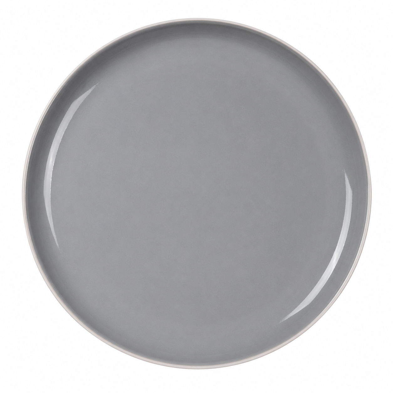 Plato Llano 27cm Cerámica Gris