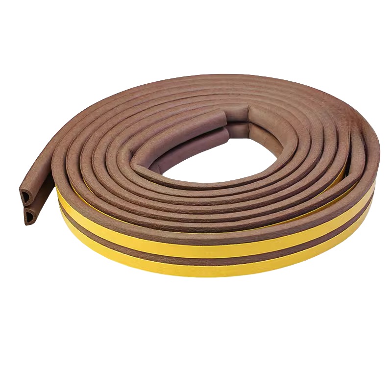 Burlete Adhesivo Marrón Rollo 6mt x 9cm