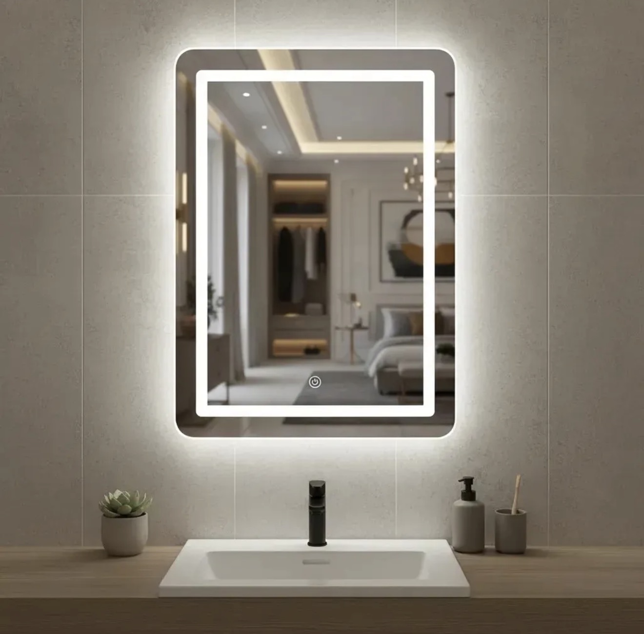Espejo LED 50x70 Táctil