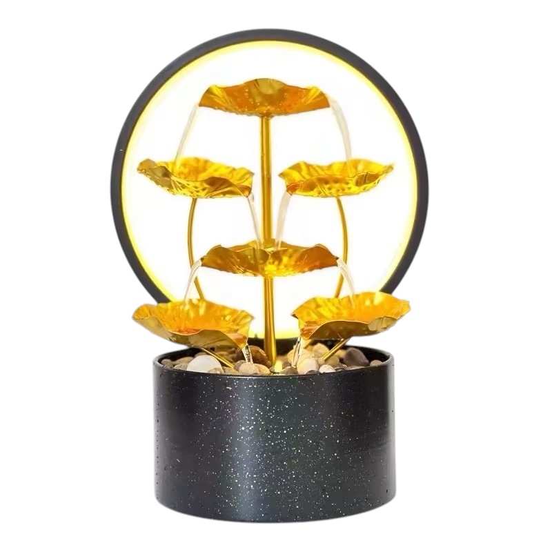 Fuente De Agua LED Negra