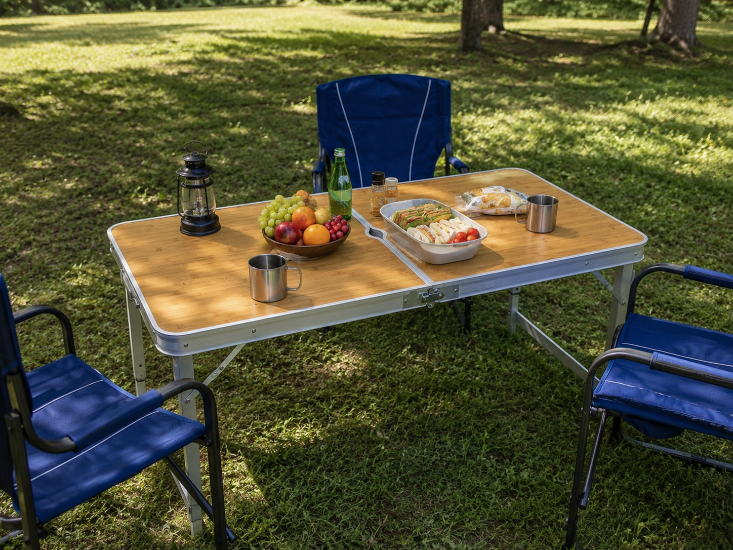 Mesa Camping Plegable Aluminio 120x60