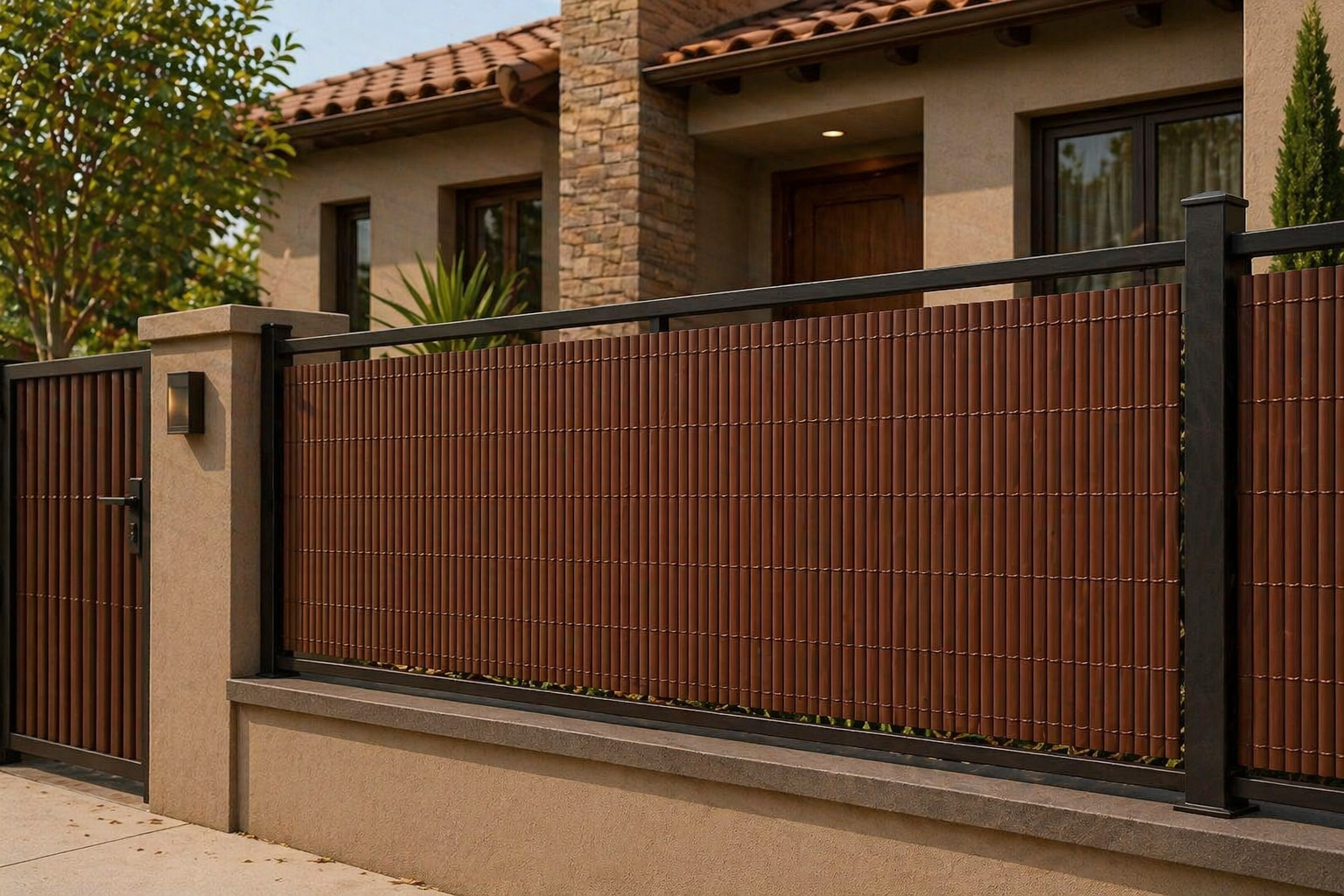 Cerco Esterilla Plástica 120x300 Marrón