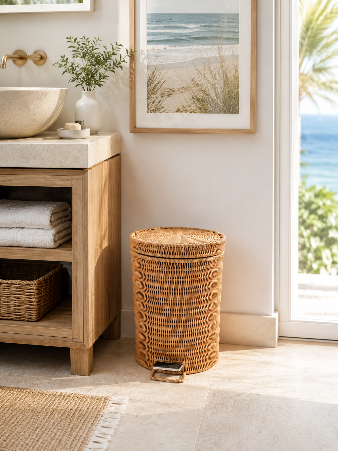 Papelera Rattan Sintético 24x41cm