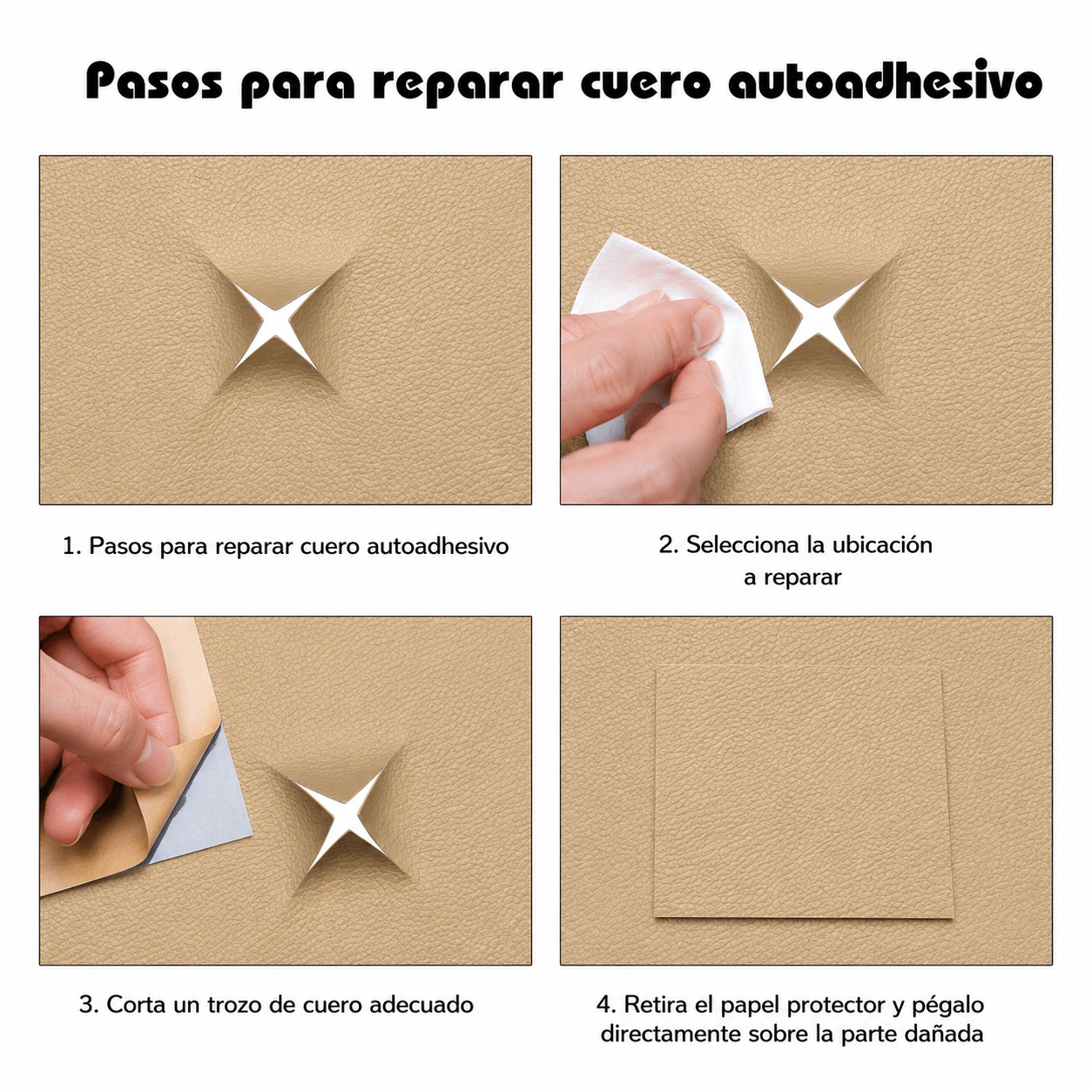 Ecocuero Adhesivo Beige Rollo 50x137