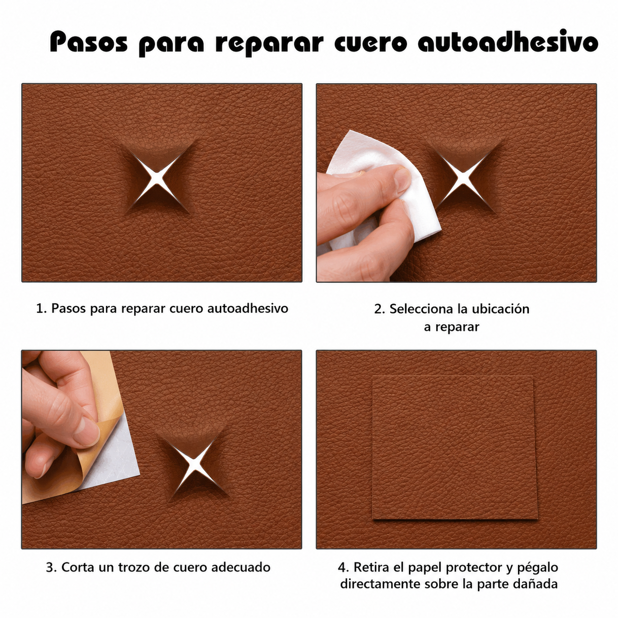 Ecocuero Adhesivo Marrón Rollo 50x137