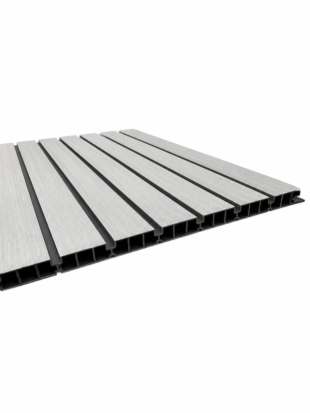 Panel PVC Ranurado Flat Gris 30x240