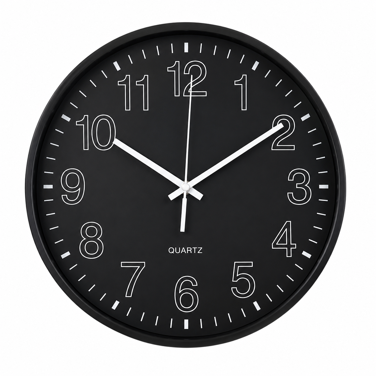 Reloj De Pared 25cm Negro