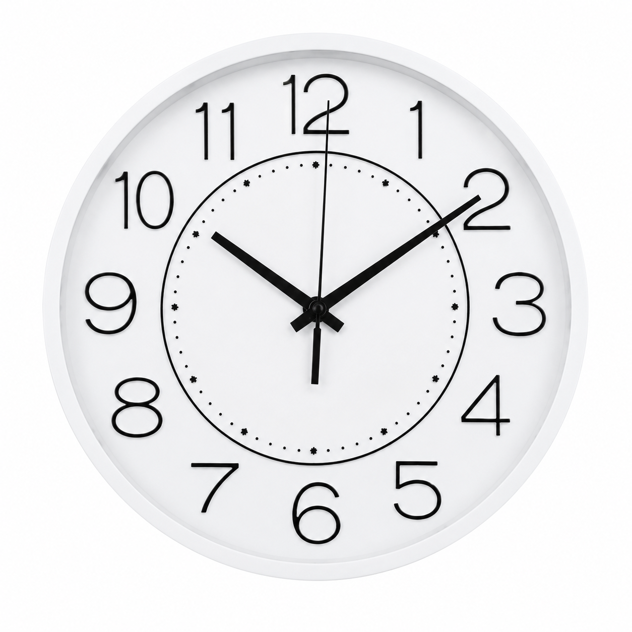 Reloj De Pared 25cm Blanco