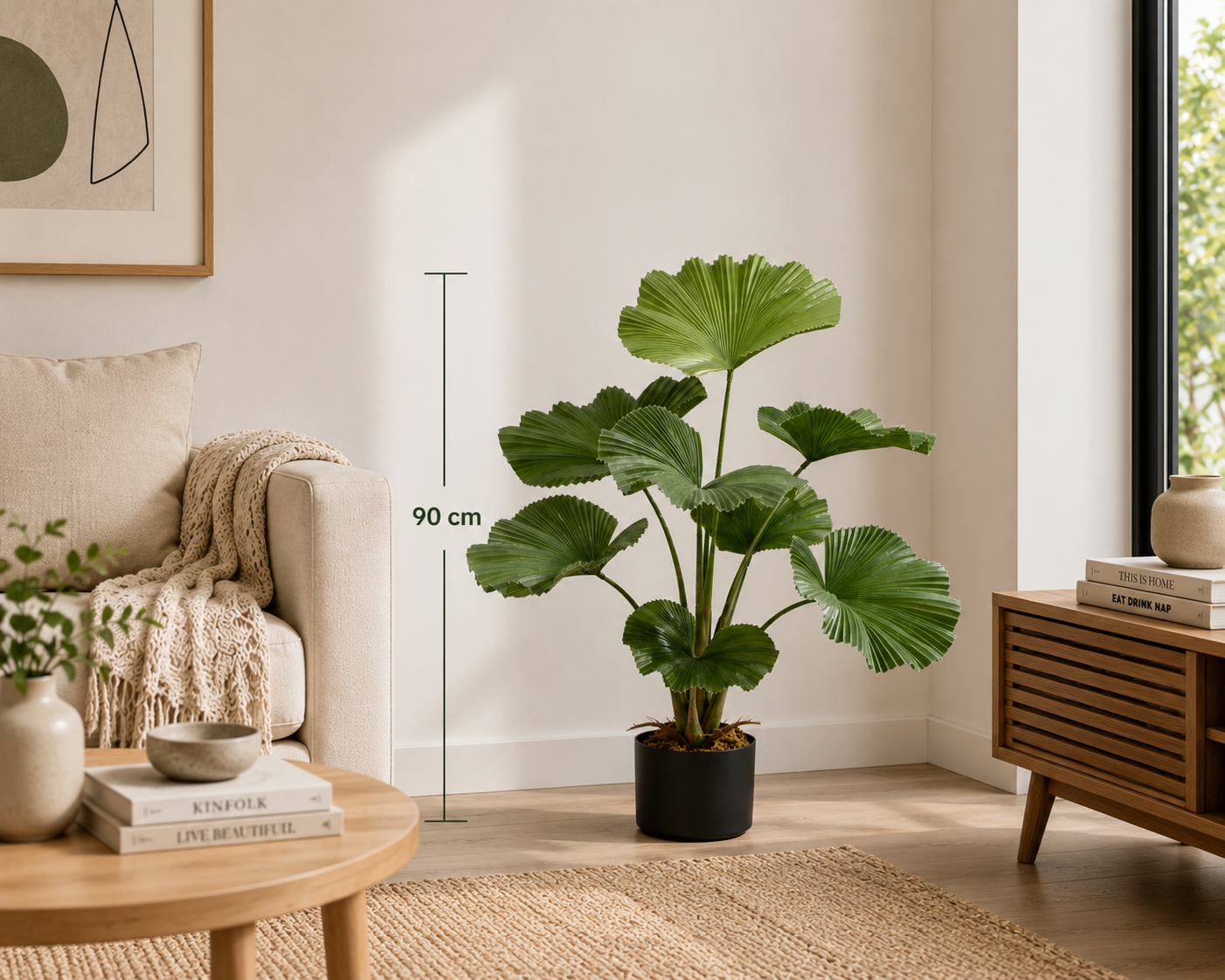 Planta Artificial Licuala 90cm