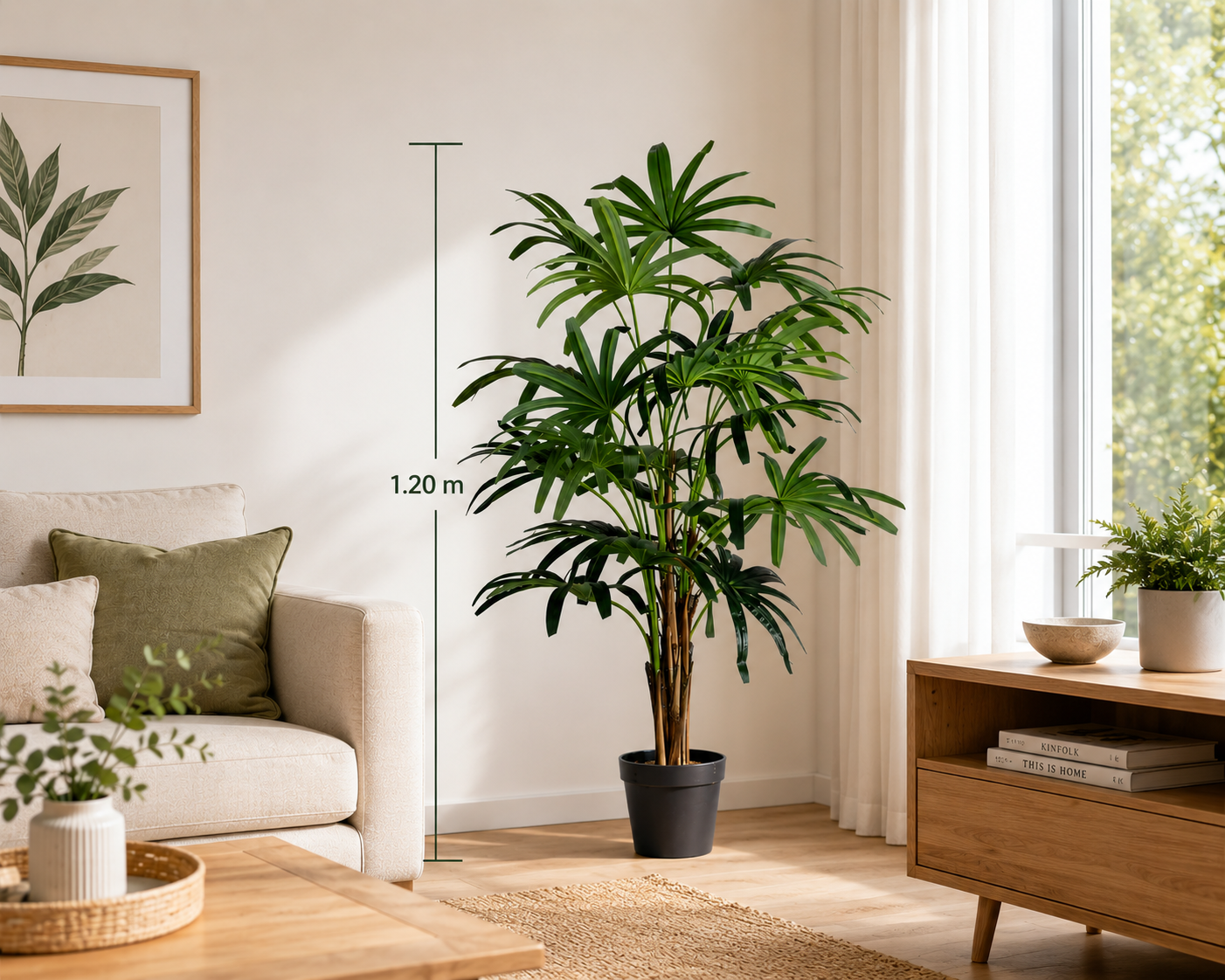 Planta Artificial Palmera Raphis 1.20mt