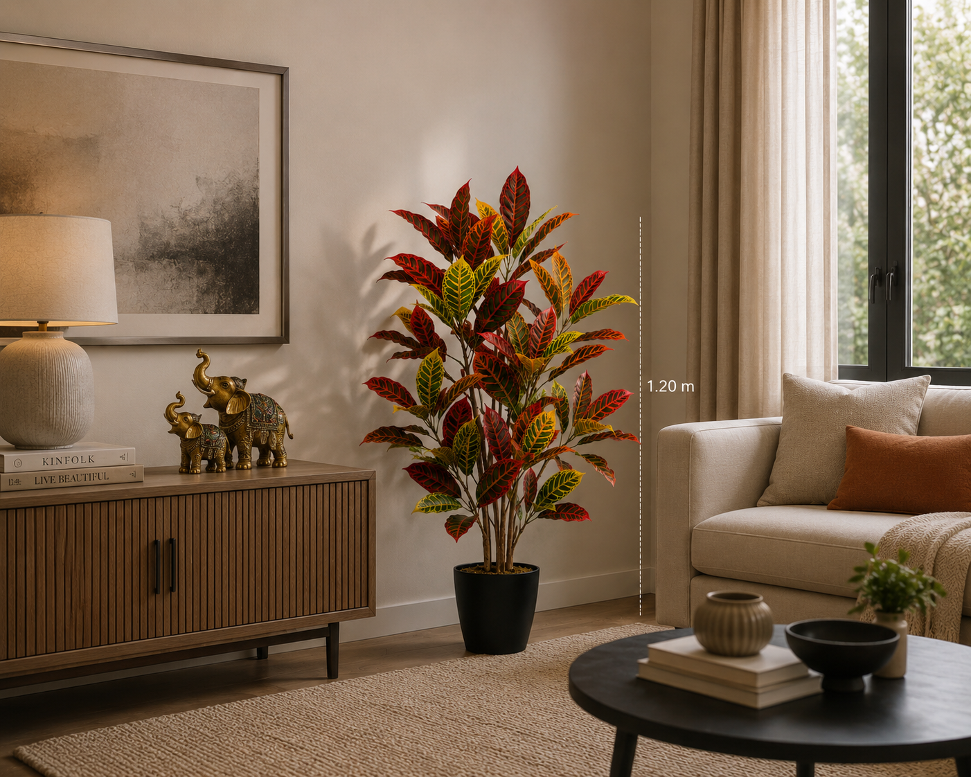 Planta Artificial Croton 1.20mt