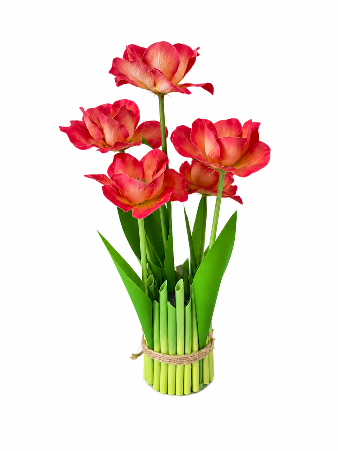 Planta Artificial Magnolia Rojo 35cm