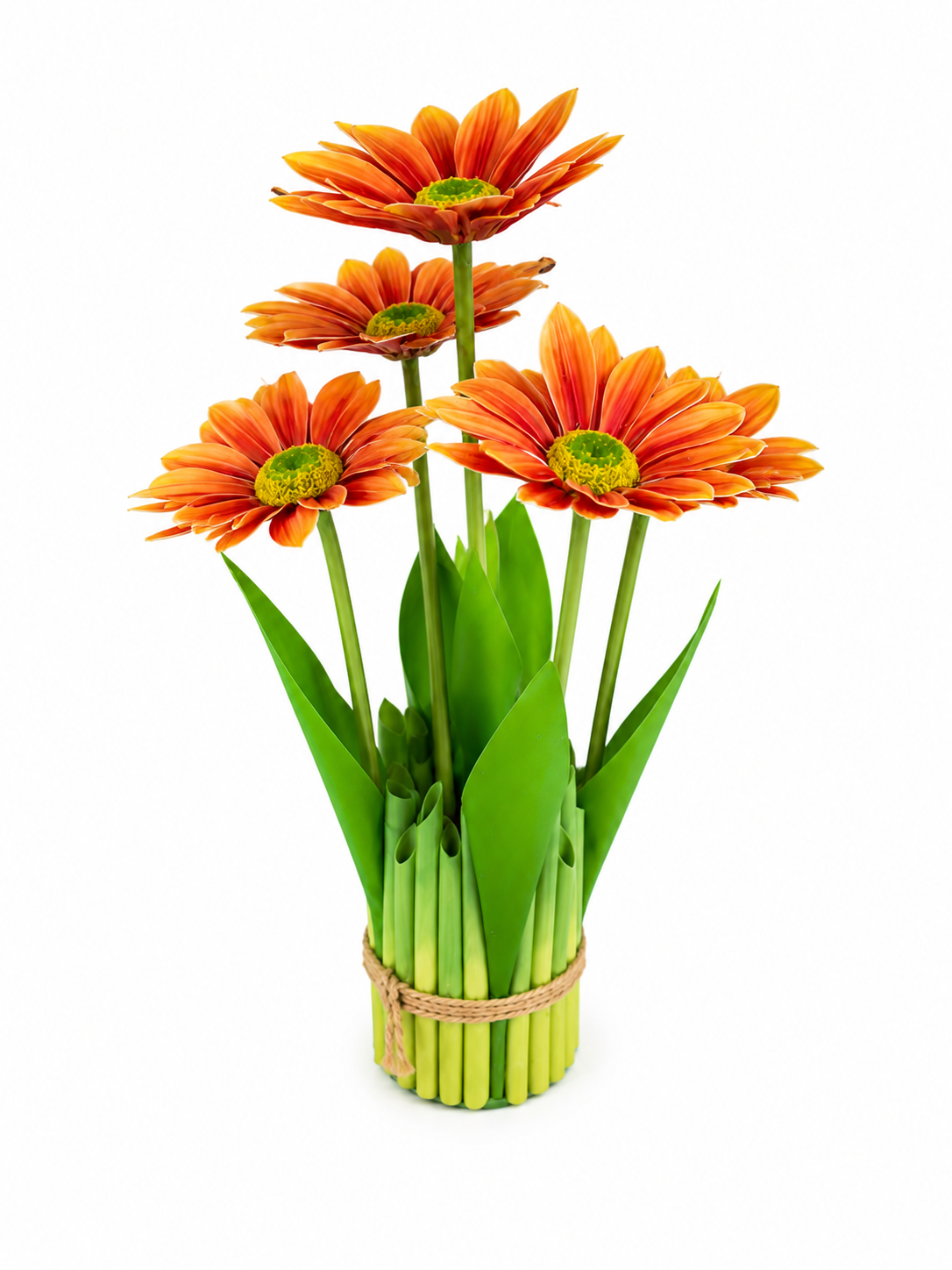 Planta Artificial Yerbera Naranja 32cm