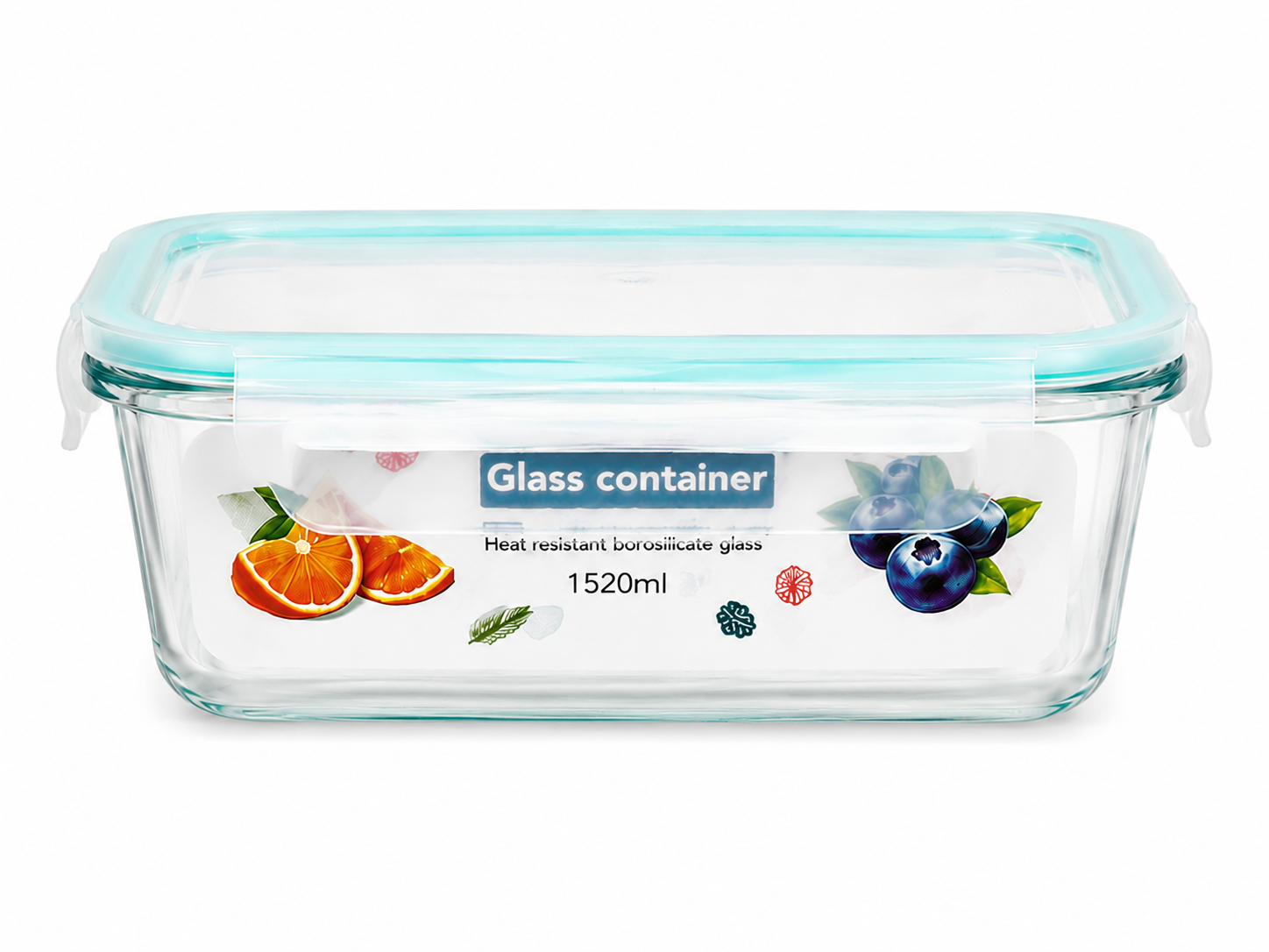Vianda De Vidrio 1520ml Turquesa