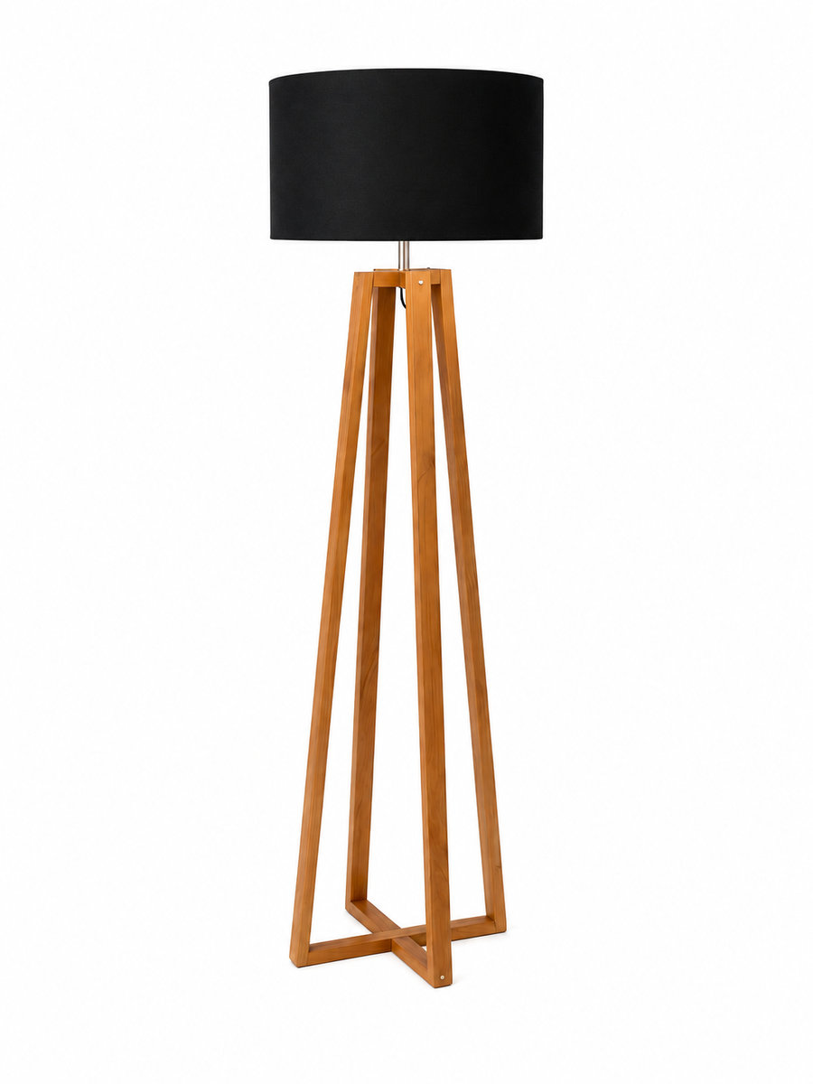 Lámpara De Pie Cloé Negra 40x150