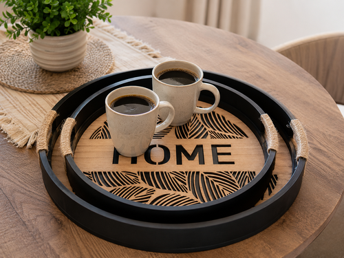 Bandejas Madera Set 2ud Home