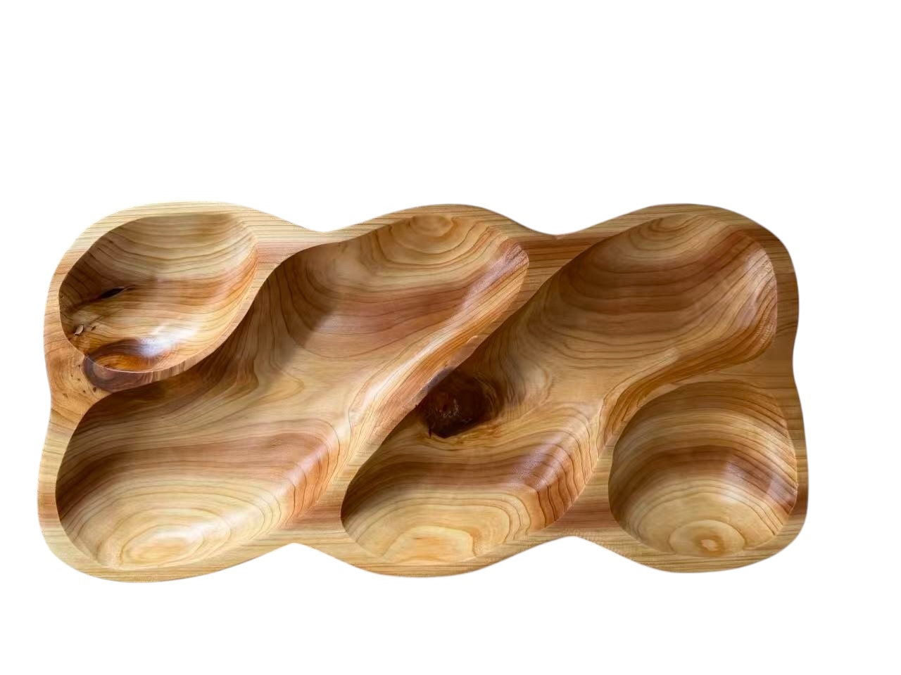 Copetinero Madera 4 Divisiones 50x24x4