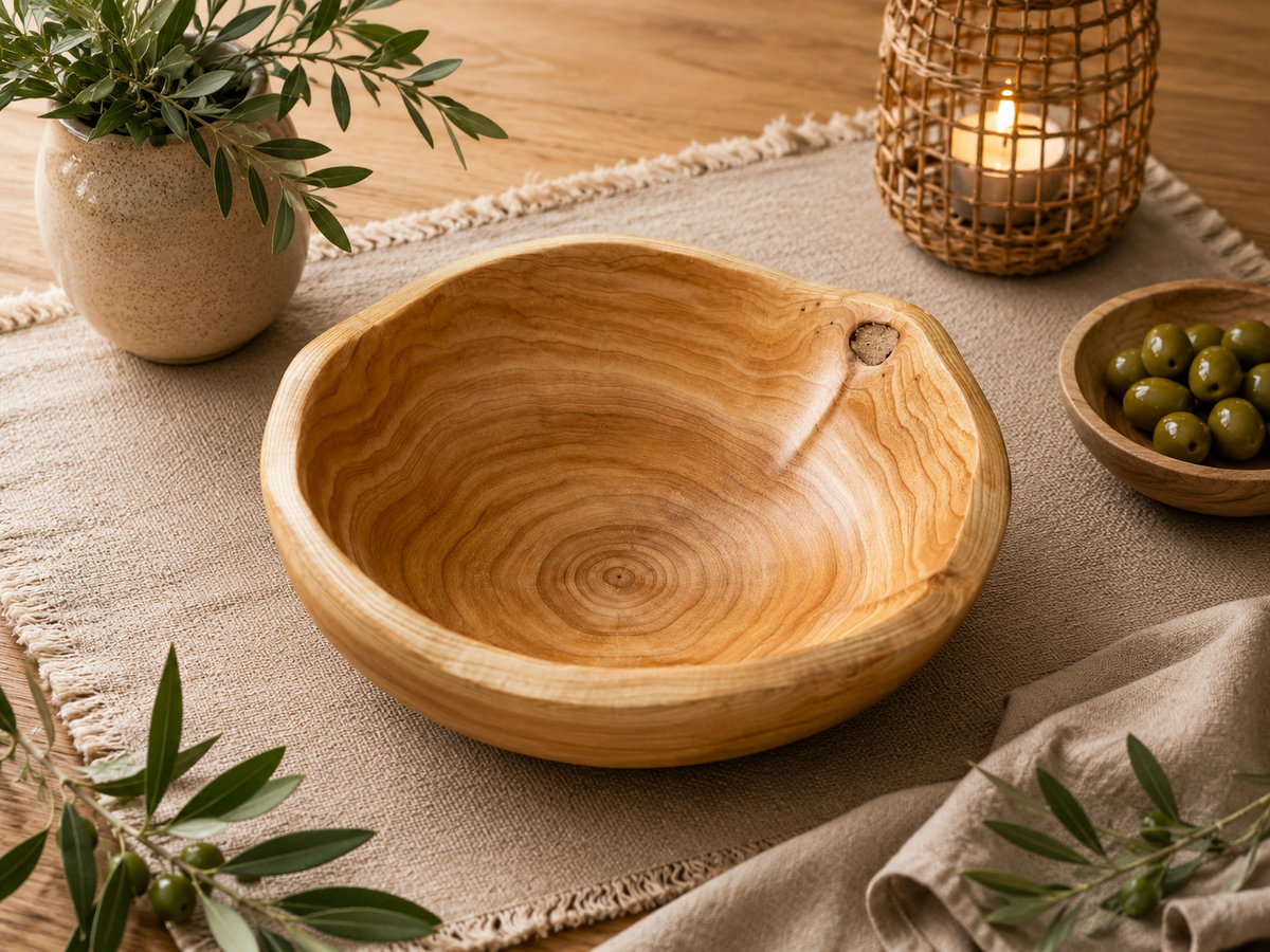 Bowl De Madera 24x7cm