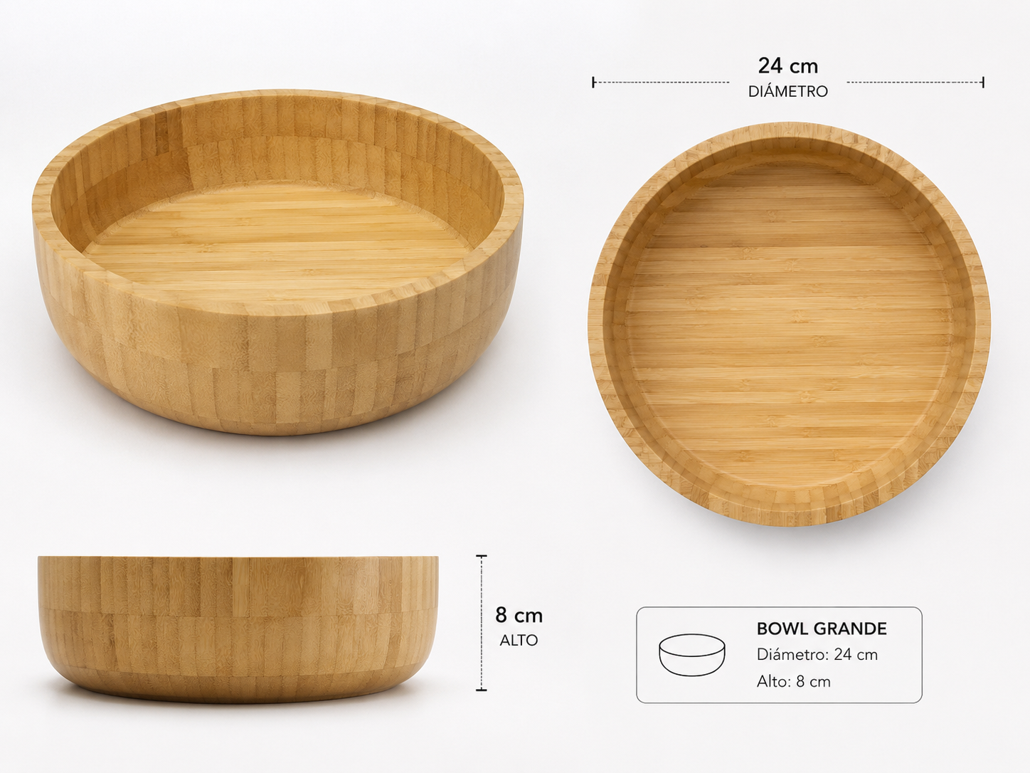 Bowl De Bambú 24cm